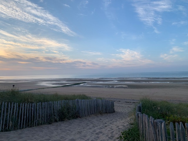 Plage de Gray sur mer en fin de journée